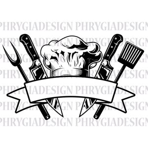 Chef Tools Svg Png , Chef Svg , Restaurant Svg , Cook Svg , Chef Clipart , Knife Svg , Digital Download , Instant Download