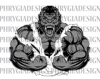 Gorilla Body Builder Svg Png , Bodybuilding Svg , Gym Svg , Gorilla Svg , Muscular Gorilla Svg , Fitness Svg , Workout Svg ,