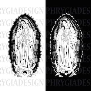 Nuestra Señora de Guadalupe Svg , Virgen de Guadalupe Svg , Virgen de México Svg , Madre María Svg , Descarga Digital , Descarga Instantánea