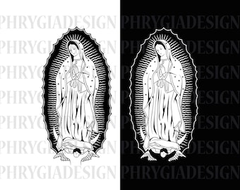 Onze-Lieve-Vrouw van Guadalupe Svg, Virgen de Guadalupe Svg, Maagd van Mexico Svg, Moeder Maria Svg, Digitale download, Instant Download