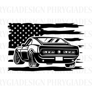 US Muscle Car Svg , Muscle Car Png , Muscle Car Clipart , Retro Car Svg , Vintage Car Svg , Automobile Svg , Old Car Svg , Classic Car Svg