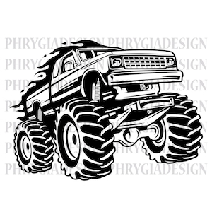 Monster Truck Svg Png , Monster Truck Clipart , Off Road Svg , Extreme Vehicle , Truck Svg , Digital Download , Instant Download
