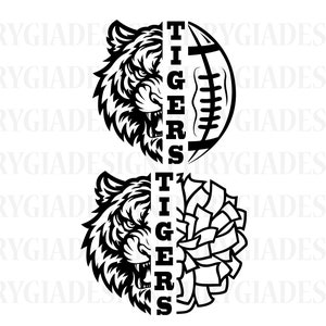 Tigers Svg , Cheer Svg , Tiger Head , Tigers Png , Tigers Cut File , Tigers Shirt Svg , Football Svg , Digital Download , Instant Download