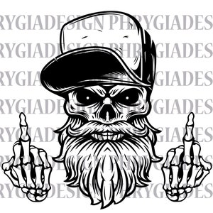 Skull Middle Finger Svg Png , Skull Svg , Skeleton Svg , Skull Shirt Svg , Skull Clipart , Digital Download , Instant Download