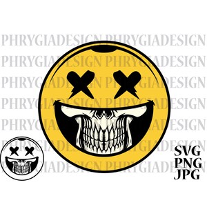 Smiley Skull Svg , Smiley Face Skull Svg , Smiley Svg , Smiley Shirt Svg , Smiley Clipart , Smiley Png