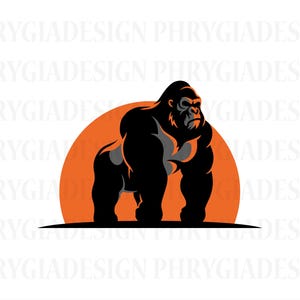 Gorilla Svg Png , Gorilla Clipart , Gorilla Sublimation Design , Gorilla Design , Digital Download , Instant Download