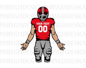 Football Player Svg , Football Shirt Svg , Football Name Svg ,  , Personalized Name , Football Season , Football Png , Digital Download