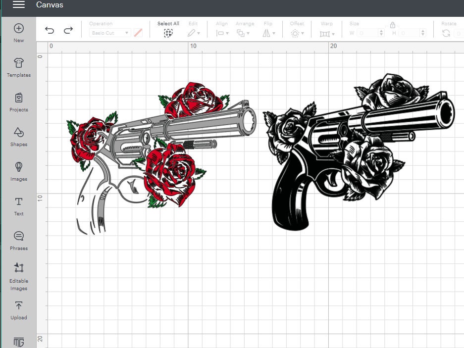 Gun and Roses Svg , Gun Svg , Hand Gun , Roses Svg , Pistol Svg , Gun ...