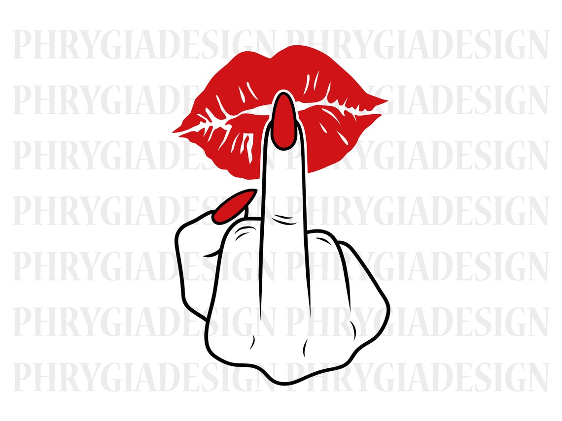 Middle Finger Lips Svg , Middle Finger Svg , Middle Finger Clipart ...