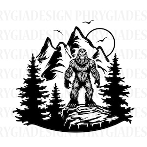 Big Foot geschnitten Datei, Sasquatch Datei, Big Foot Datei, Big Foot Shirt Datei, Yeti Datei, Wild Monster Datei, Digital Download, Sofort Download