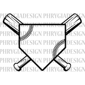 Home Plate Svg Png , Baseball Svg , Cross Bats Svg , Baseball Softball Svg , Baseball Mom Svg , Digital Download , Instant Download