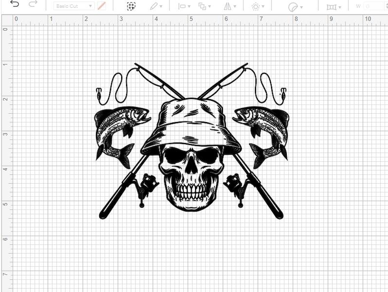 Skull Fisherman Svg , Skull Fishing Svg , Fisherman Shirt Svg , Fishing ...