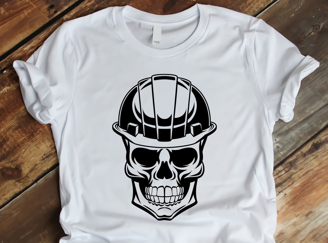 Skull With Hard Hat Svg Png , Construction Svg , Construction Shirt ...