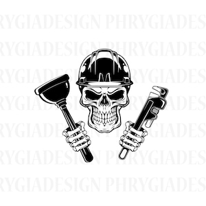 Plumber Skull Svg , Plumber Svg , Pipefitter Skull Svg , Plumber Shirt , Plumber Repair Svg , Skull Svg , Plumber Clipart , Plumber Png