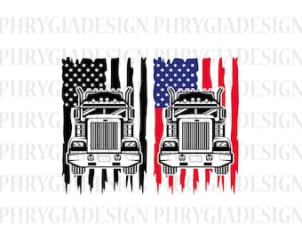 US Semi Truck Svg , Truck Svg , American Trucker Svg , Truck Driver Svg , Semi Truck Svg , Truck Clipart , Truck Shirt Svg