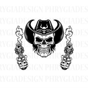 Cowboy schedel Svg, western cowboy Svg, schedel in cowboyhoed Svg, westerse schedel Svg, cowboy Clipart, cowboy Svg, westerse Svg, schedel Svg