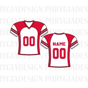 Football Jersey Svg , Football Cut File , Football Clipart , Football Player Svg , Jersey Svg , Digital Download , Instant Download