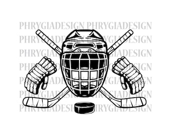 Ice Hockey Svg Png , Hockey Stick Svg , Hockey Helmet , Puck Svg , Play Hockey , Ice Hockey Clipart , Hockey Glove Svg , Digital Download