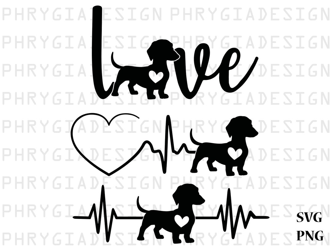 Dachshund Dog Svg Png , Weiner Dog Svg , Love Dachshund , Dachshund