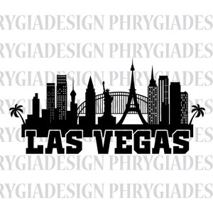 Ciudad de Las Vegas Svg , Silueta de Las Vegas Svg , Skyline de Las Vegas Svg , Las Vegas Png , Descarga digital , Descarga instantánea