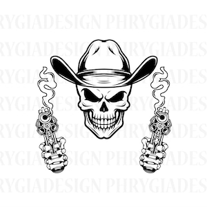 Cowboy schedel Svg, schedel in cowboyhoed Svg, westerse schedel Svg, western cowboy Svg, cowboy Clipart, cowboy Svg, westerse Svg, schedel Svg