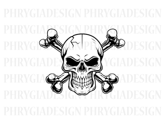 Tête de mort avec os croisés Svg, crâne et os, Svg tête de mort, Clipart  tête de mort, tête de mort chemise Svg, vecteur tête de mort,  téléchargement immédiat - Etsy France, image size:570x428
