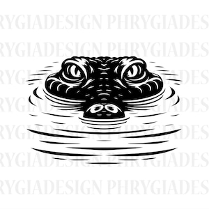 Krokodil SVG, Alligator SVG, Wildtier SVG, Krokodil Shirt Design, Alligator Silhouette, Alligator Schnittdatei, digitaler Download