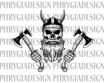 Viking Skull Svg , Viking Svg , Viking Skull Face , Viking Graphics Svg , Viking Shirt Svg , Viking Png , Digital Download ,Instant Download