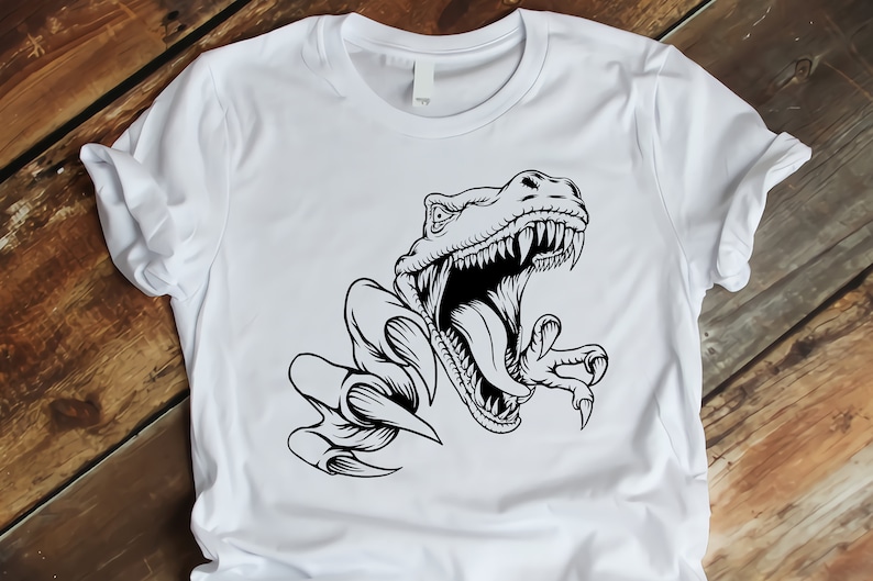 T-Rex Dinosaur Svg Png , Angry Dinosaur Svg , T-Rex Svg , Dinosaur Svg , Dinosaur Design , Jurassic Svg , Trex Clipart , Digital Download image 2
