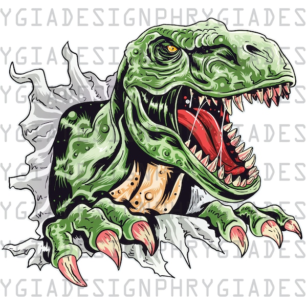 T-Rex Dinosaurier, Dinosaurier Sublimationsdesign, T-Rex Png, Dinosaurier Png, T-Shirt-Design, Dtg-Druck, digitaler Download