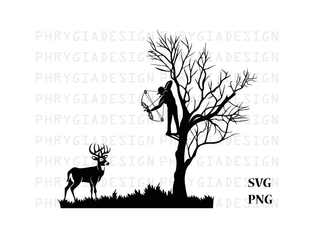Deer Bow Hunting Svg Png , Deer Hunting Svg , Deer Svg , Bow Hunting