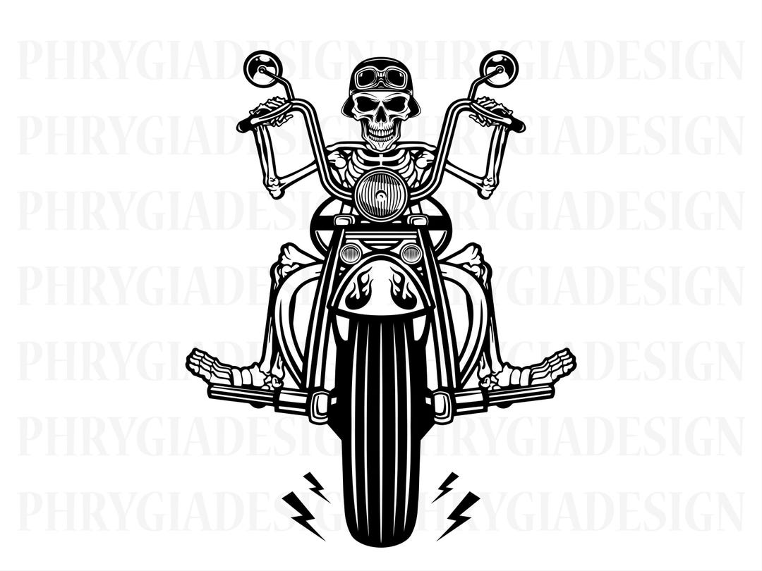 Motorcycle Rider Svg Png , Skull Biker Svg , Skeleton Rider Svg ...