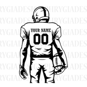 Football Player Svg , Personalized Name , Football Name Svg , Football Shirt Svg , Football Season , Football Png , Digital Download