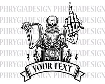 Motocyklista Svg Png, Szkielet Środkowy Palec, Motocykl Svg, Chopper Svg, Czaszka Motocykla Svg, Szkielet Motocykla Svg, Czaszka
