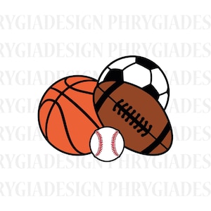 Sports Ball Svg , Baseball Svg , Soccer Ball Svg , Football Svg , Basketball Svg , Baseball Ball Svg , Digital Download , Instant Download