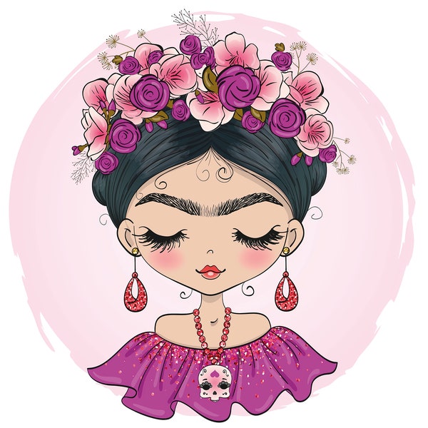 Frida Png , Frida Clipart , Frida Kahlo ,  Digital Download , Instant Download