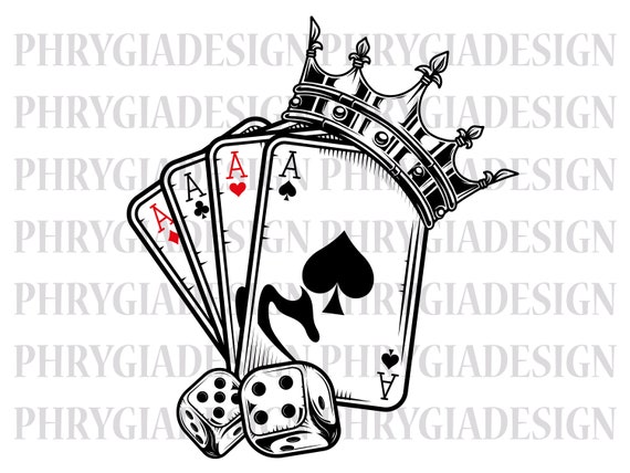 Poker Spades Jack Queen King and Ace SVG PNG and (Download Now) 