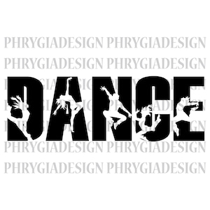 Dans Svg, danser Svg, dansteam Svg, danser silhouet, danser shirt Svg, dans Clipart, digitale download, Instant Download