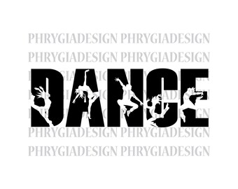 Danza Svg , Bailarina Svg , Equipo de Danza Svg , Silueta de Bailarina , Camisa de Bailarina Svg , Imágenes Prediseñadas de Danza , Descarga Digital , Descarga Instantánea