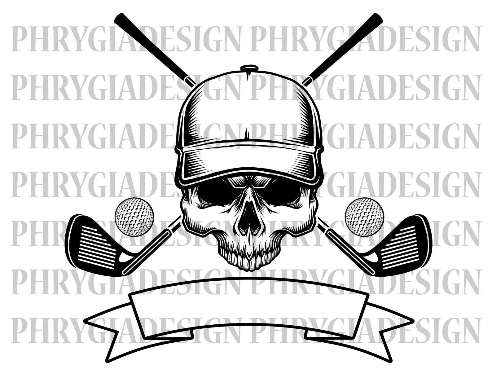 Golf Skull Svg Png Golf Svg Skull Svg Golf Clipart Etsy