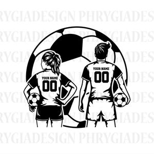 Soccer Girl Player Svg , Soccer Boy Svg , Customized Soccer Player Svg , Soccer Svg , Soccer Mom , Soccer Cutfile , Soccer Shirt Svg