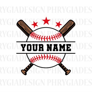 Baseball Bats Svg , Personalized Name , Baseball Svg , Baseball Game Svg , Baseball Shirt , Baseball Png , Baseball Mom Svg
