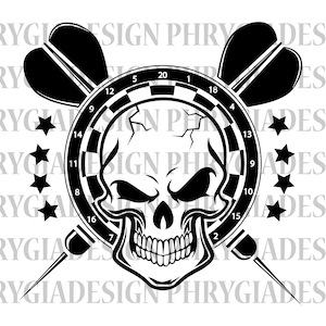Skull Dartboard Svg Png , Dart Game Svg , Skull Svg , Dart Target Svg , Darts Svg , Dartboard Svg , Dart Svg , Digital Download