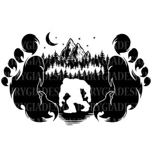 Bigfoot Svg Png , Big Foot Svg , Wild Monster Svg , Digital Download