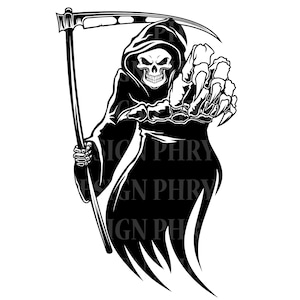 Grim reaper graphic cart, Death Eyes, The Horror Game Halloween , Halloween  transparent background PNG clipart