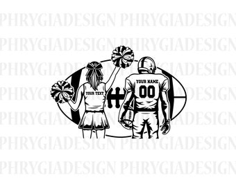 Football Player Svg , Cheerleader Svg , Football Name Svg , Football Shirt Svg , Cheer Dance Svg , Football Season , Cheer Svg