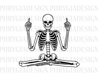 Skeleton Middle Finger Svg , Middle Finger Svg , Skeleton Svg , Skeleton Shirt Svg , Skeleton Clipart , Digital Download , Skull Svg