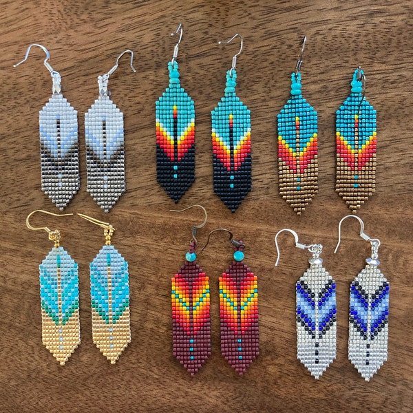Native American Beaded Earrings Etsy