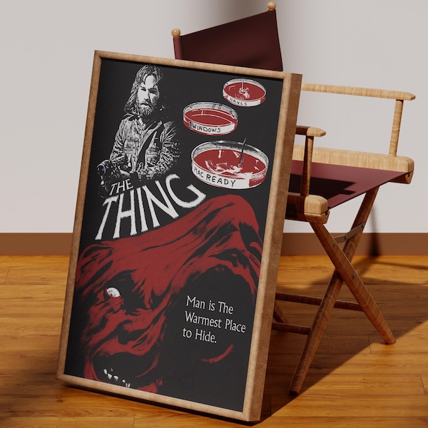 The Thing (1982) Vintage Movie Poster - Horror - Classic - Film Fans - Home Decor