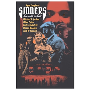Sinners (2025) Vintage Movie Poster - Horror Film - Retro Design - Movie Lovers Gift 40x60 cm / 16x24″